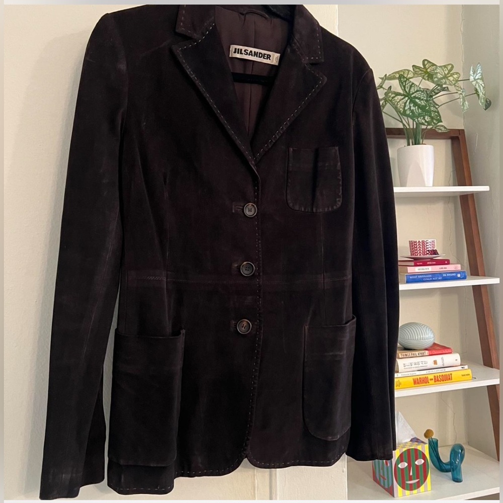 ISO Vintage Jil Sander Dark Brown Structured Suede Jacket